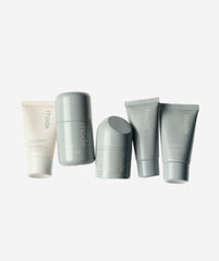 travel set: mini pineapple refresh, mini glazing milk, mini peptide glazing fluid, barrier restore cream, barrier butter